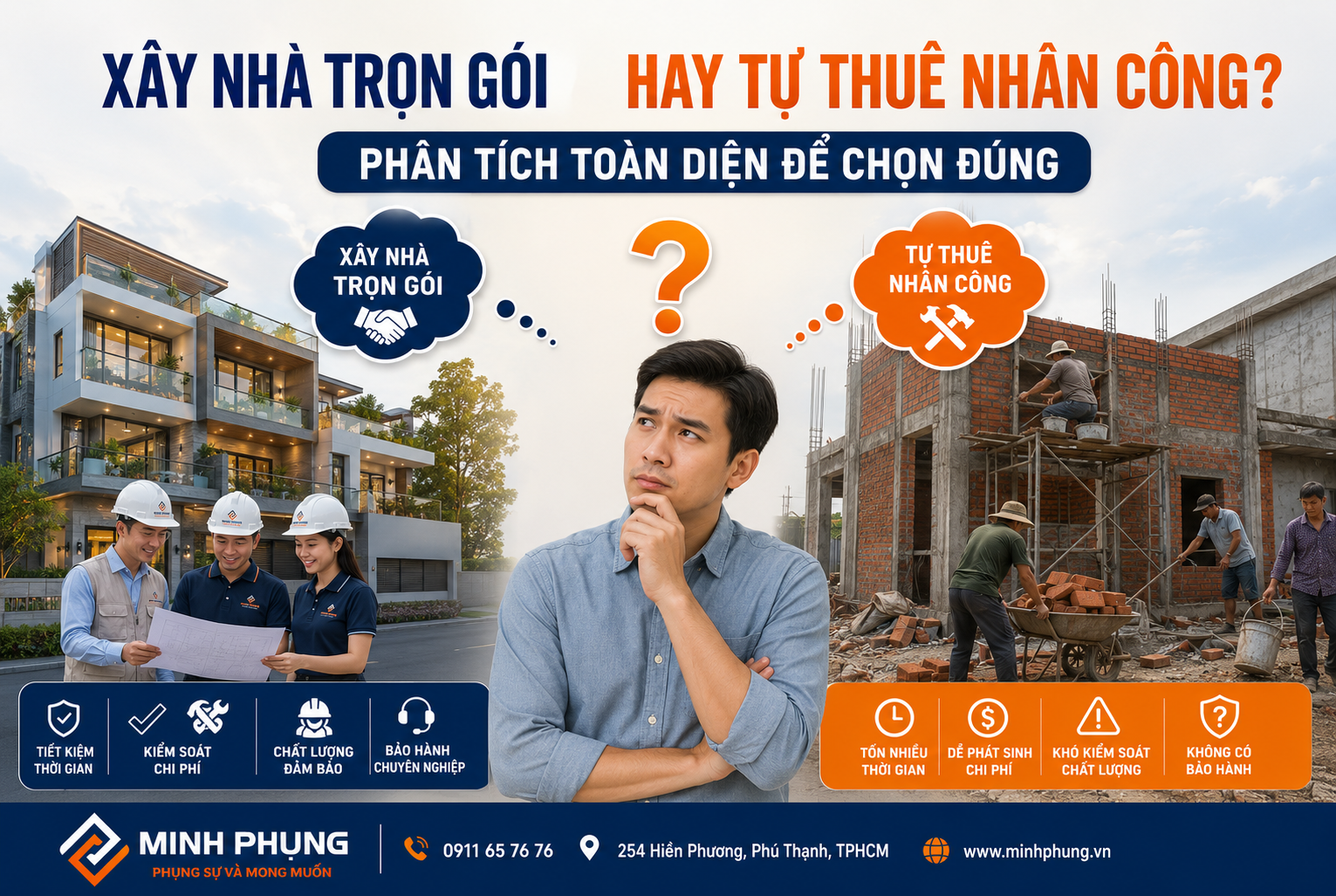 Xây Nhà Trọn Gói Hay Tự Thuê Nhân Công? Lợi Và Hại Từng Hình Thức (2026)