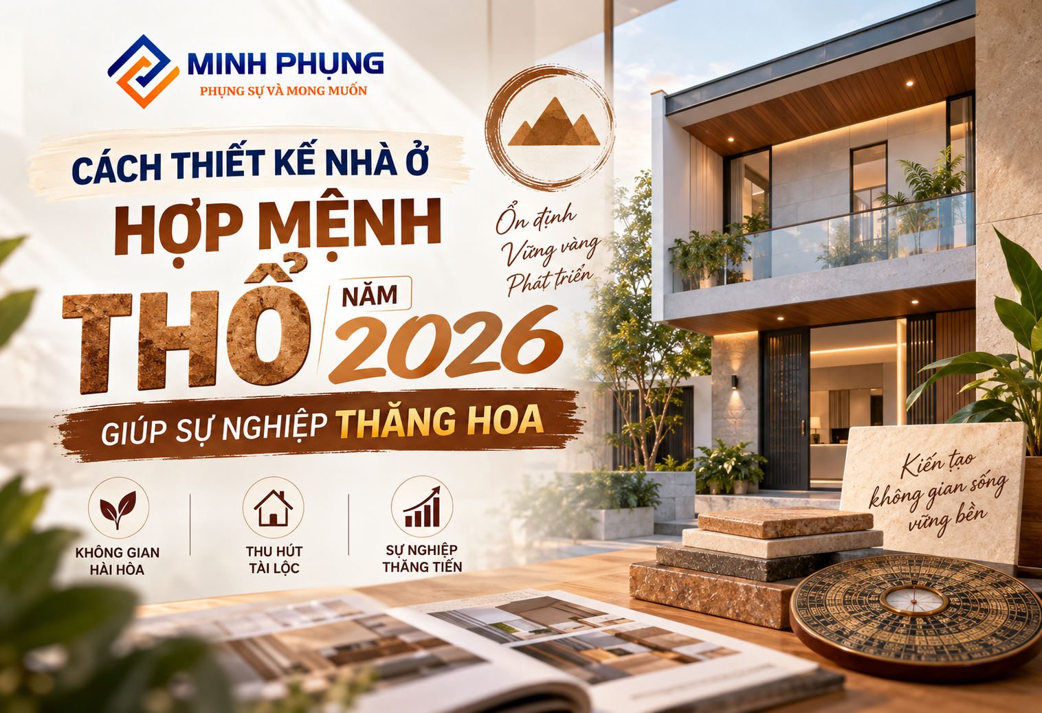 Tư vấn xây nhà mệnh Thổ 2026: Hút tài lộc – Đón may mắn