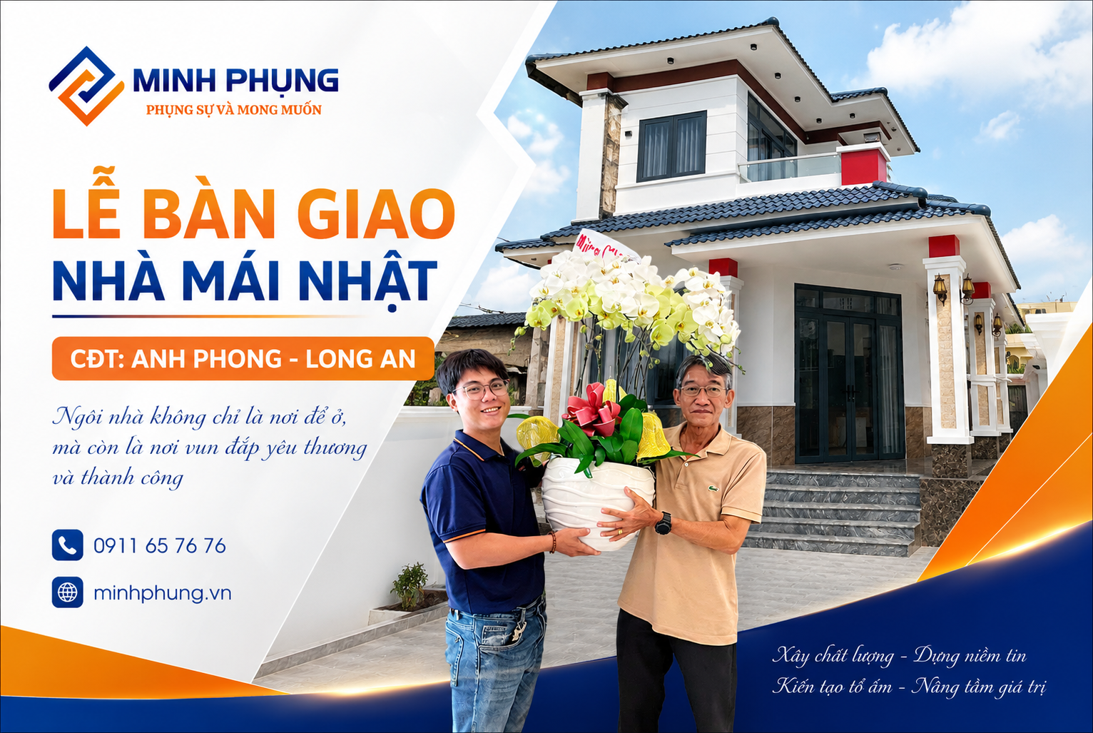 BÀN GIAO BIỆT THỰ MÁI NHẬT 2 TẦNG – ANH PHONG | TÂY NINH