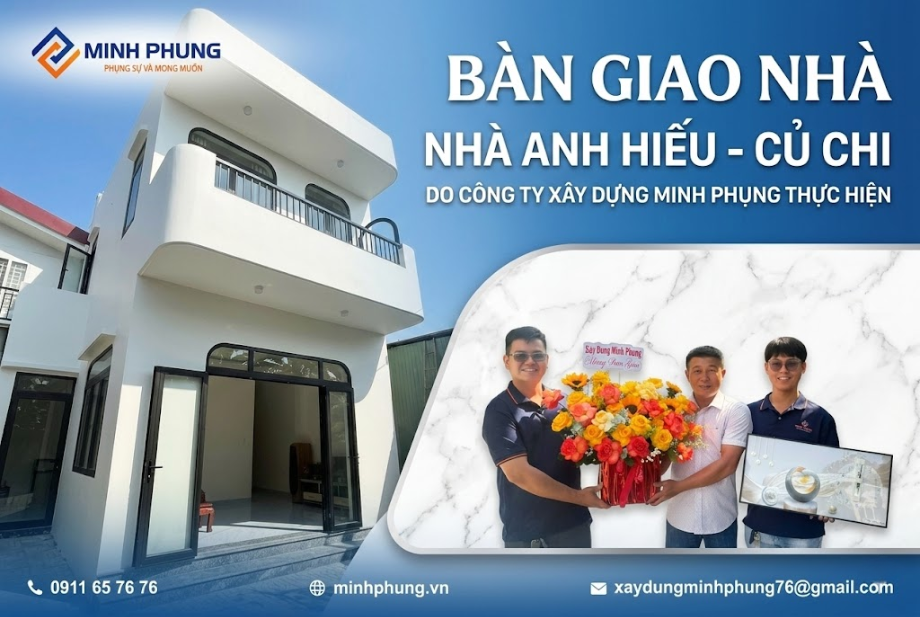 Bàn Giao Nhà 1 Trệt 1 Lầu Củ Chi | Báo Giá Xây Nhà Củ Chi 2026 Uy Tín