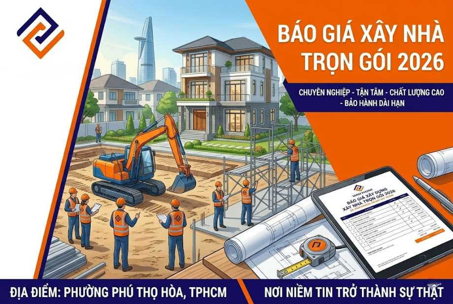 Báo Giá Xây Nhà Trọn Gói Phường Phú Thọ Hòa TPHCM 2026 – Minh Phụng
