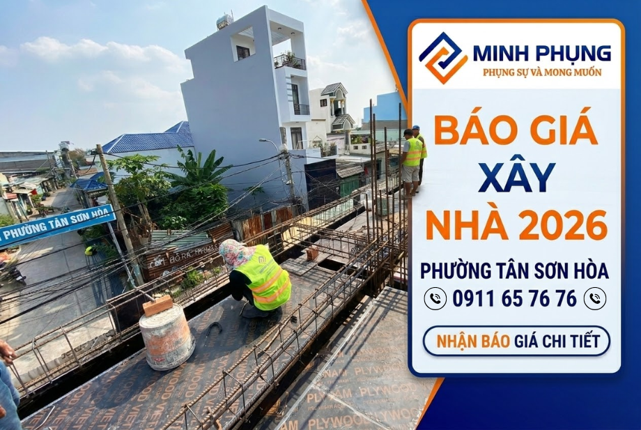 Báo Giá Xây Nhà Trọn Gói Phường Tân Sơn Hòa TPHCM 2026 – Công Ty Xây Dựng TPHCM Uy Tín