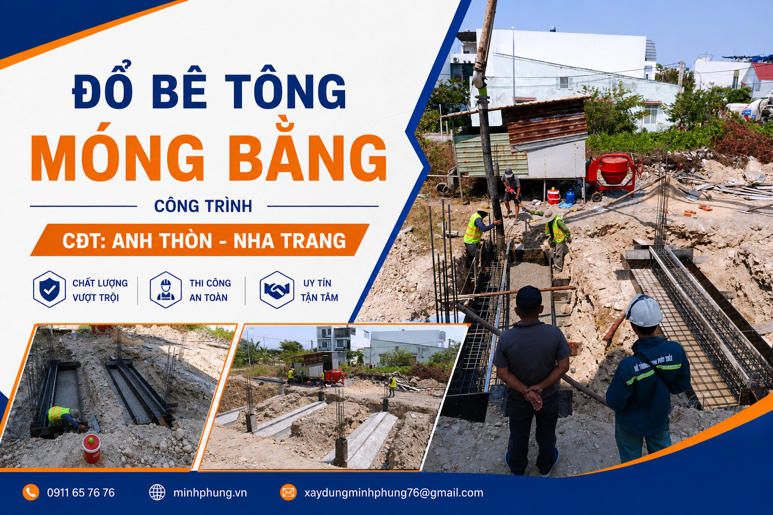 ĐỔ BÊ TÔNG MÓNG BĂNG NHÀ ANH THÒN - NHA TRANG